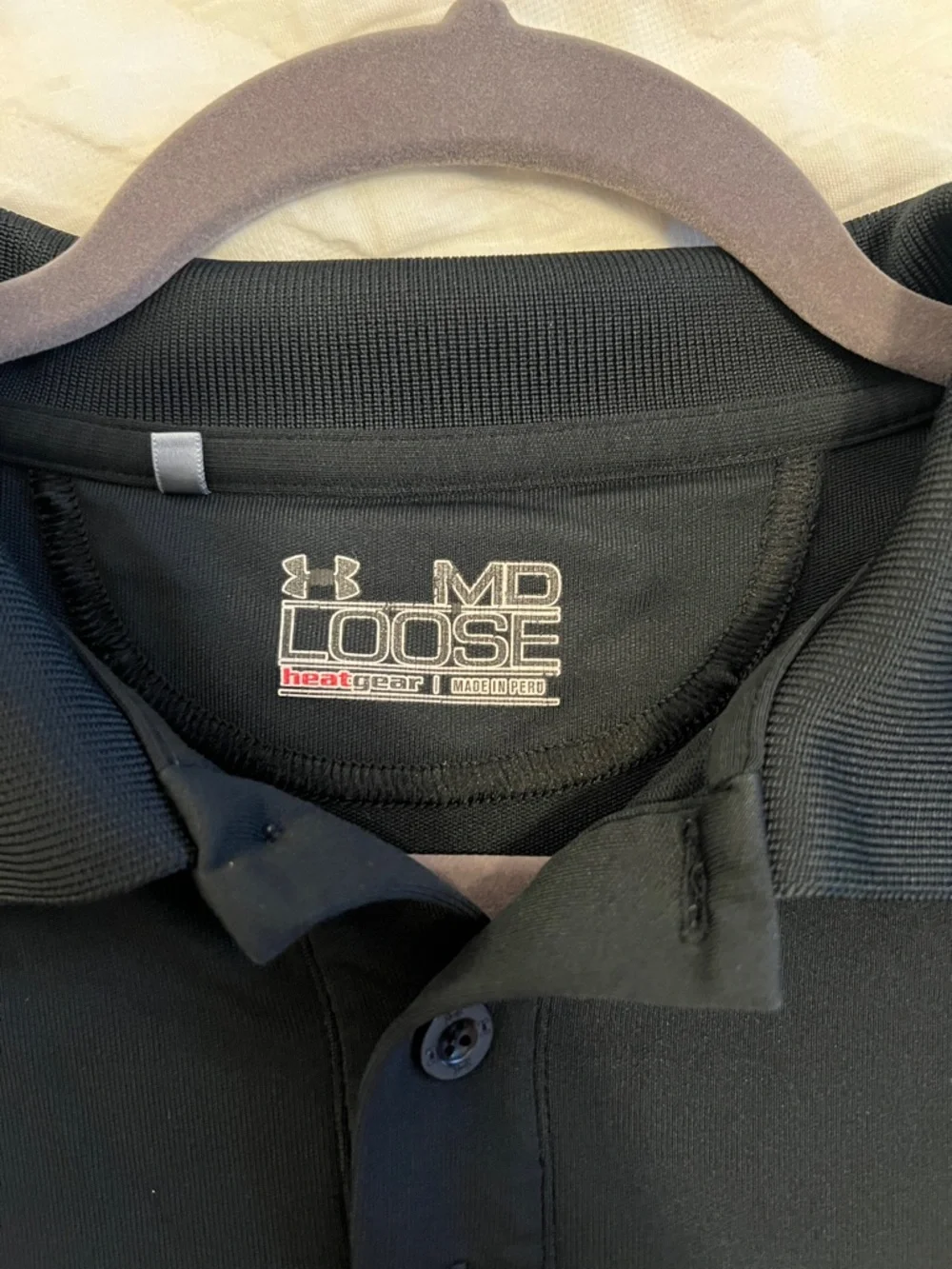 Under Armour Heat Gear Men’s Black Performance Polo - Picture 3 of 4